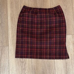 Plaid Pencil Skirt